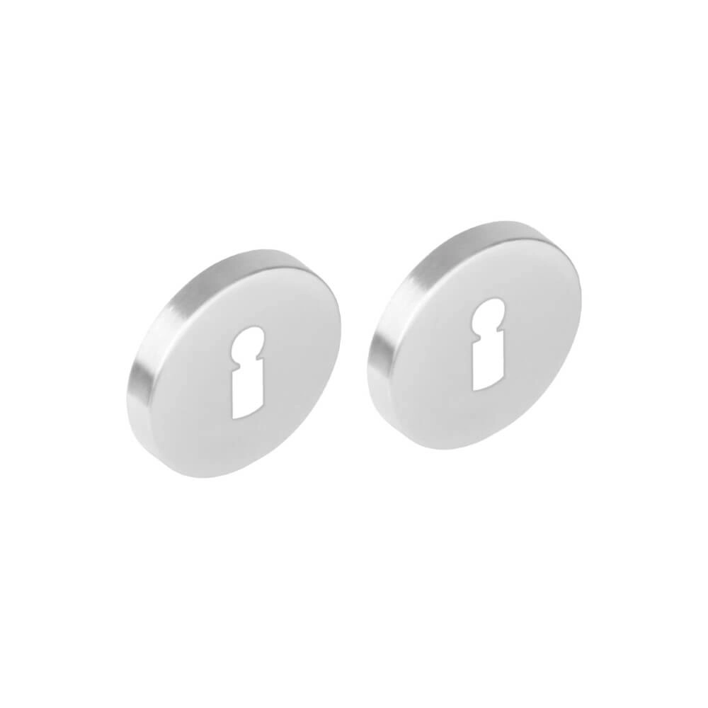 Lot de 2 rosaces clés Tira rond avec arête en acier inoxydable Lot de 2 rosaces clés Tira rond avec arête en acier inoxydable