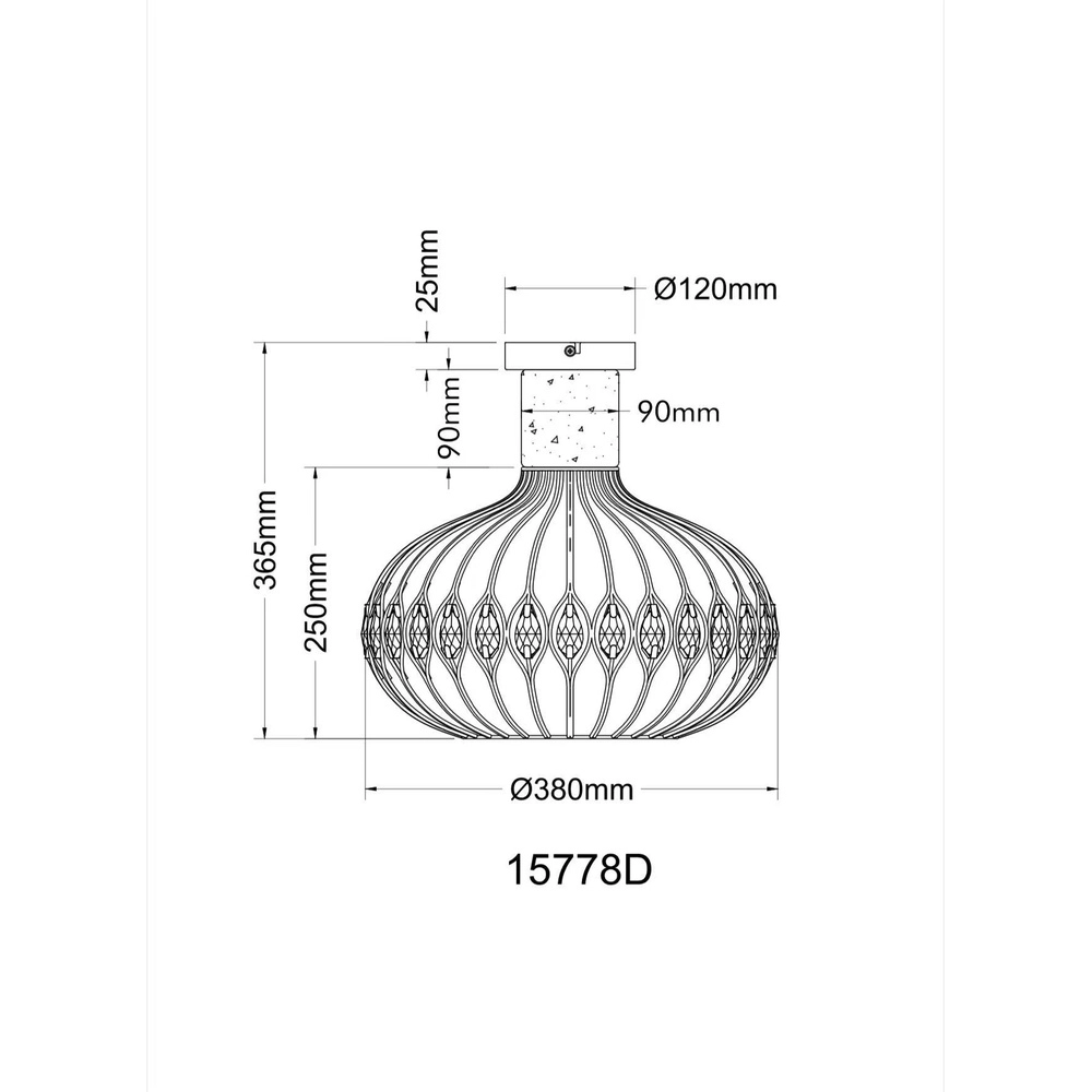 Lampe de plafond Dorthy Country Black Globo 9007371575060