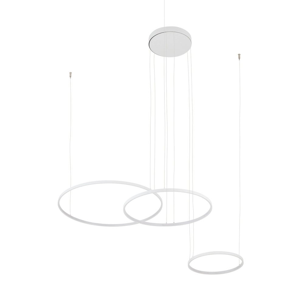 Lampe pendante de conception Circolo Led 3 anneaux blancs Lyora 5903139116497