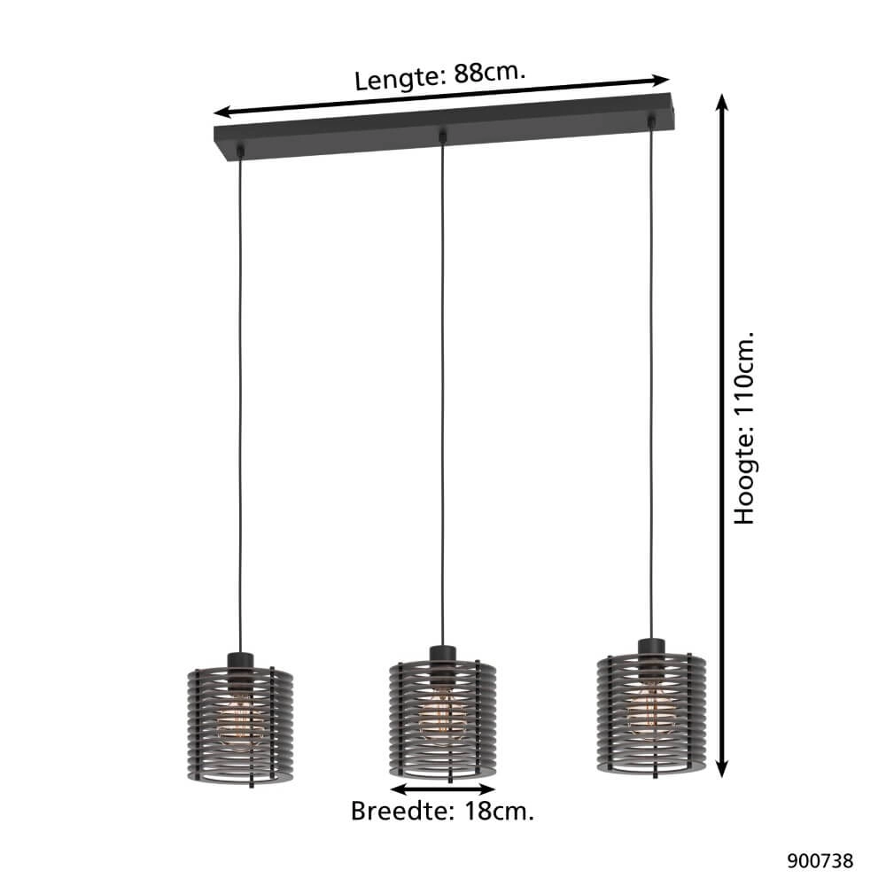 Lampe à suspension industrielle Segovia Eglo 9008606267132