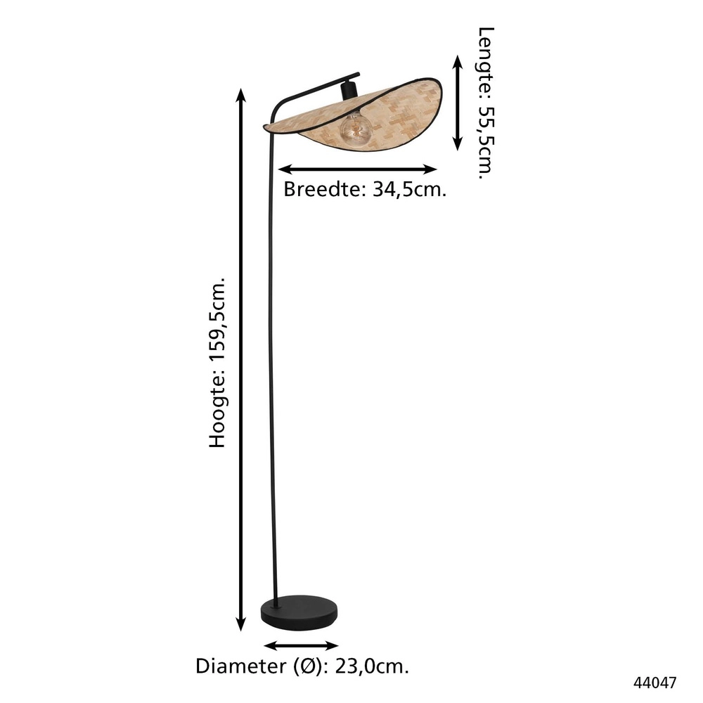 Lampe de pied en rotin Marywell 160 cm Eglo 9002759440473