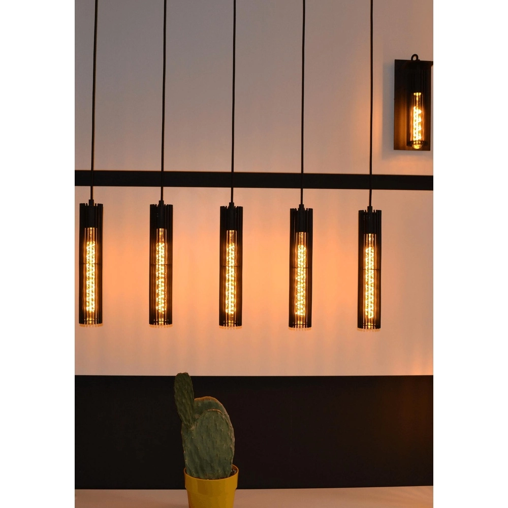 Lampe pendante de conception Lionel Noir à 5 lumières Lucide 5411212730435