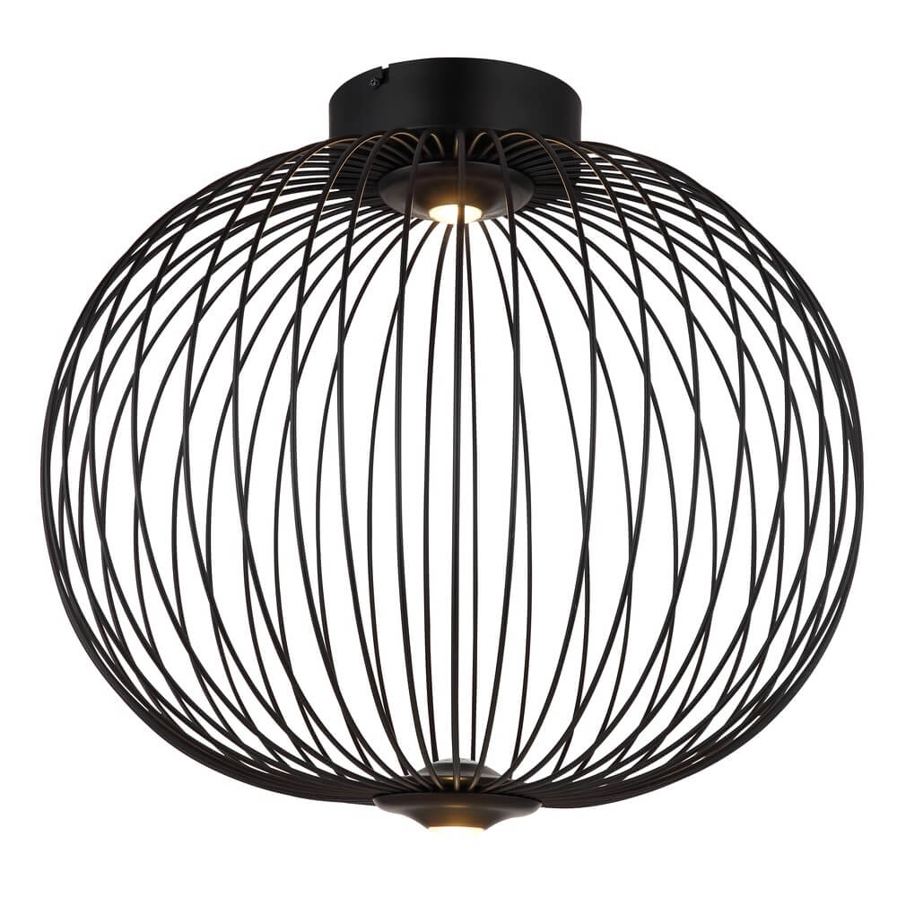 Plafonnier noir Galway cage simple Ø 50cm Globo 9007371468331