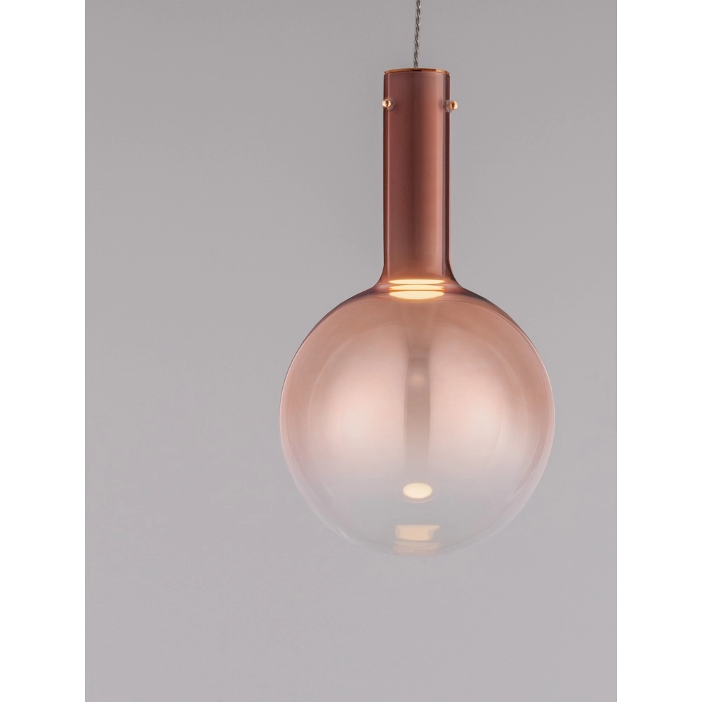 Suspension Nostos verre rose