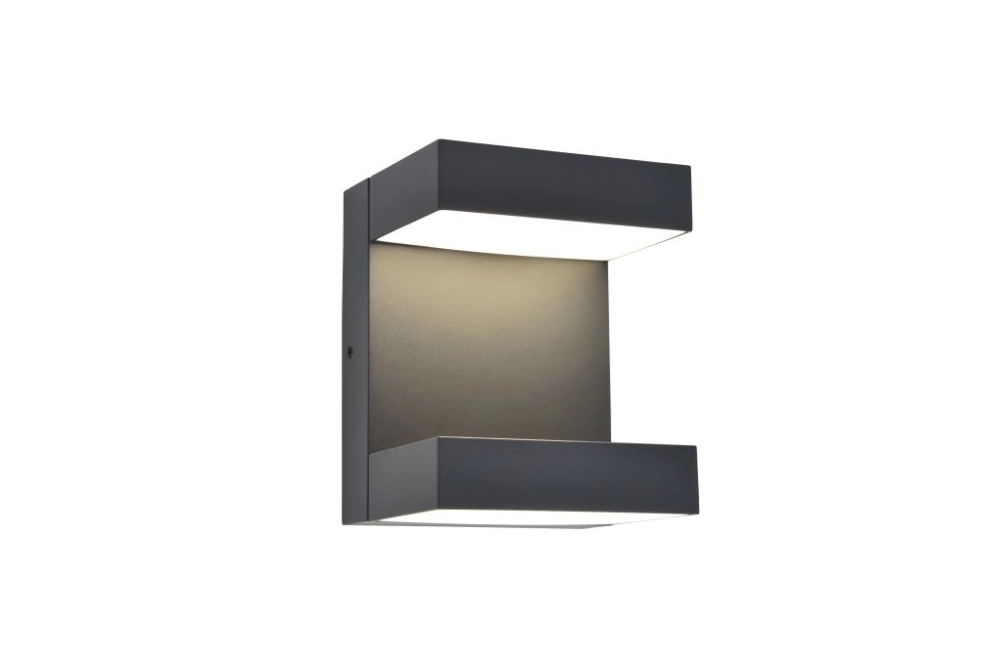 Lampe murale unique Twisto gris