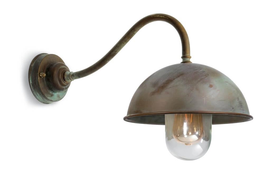Lampe d’extérieur droite Circle laiton vieilli