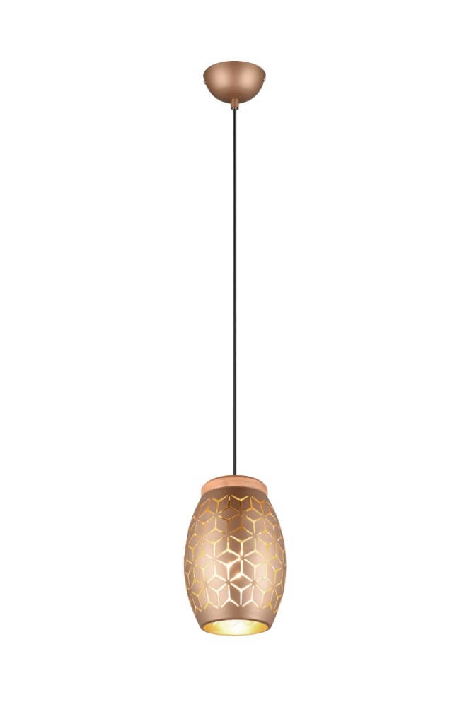 Lampe à suspension marron Bidar conception Trio 4017807579024