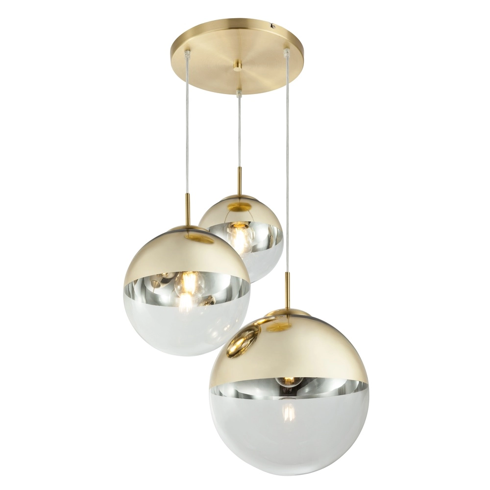 Lampe pendante à 3 lampes Varus Or