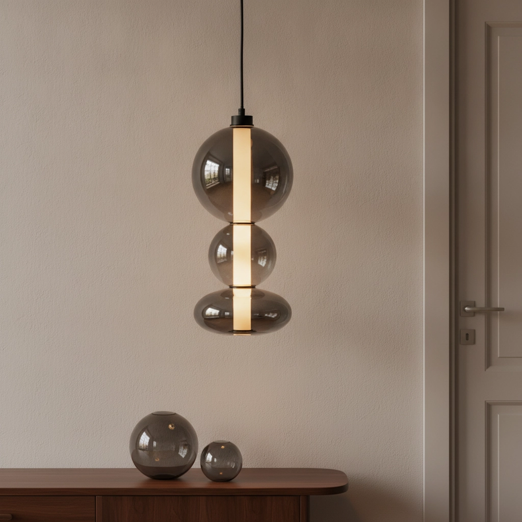 Suspension Bally Verre fumé 45,5 cm Lyora 5212017449160