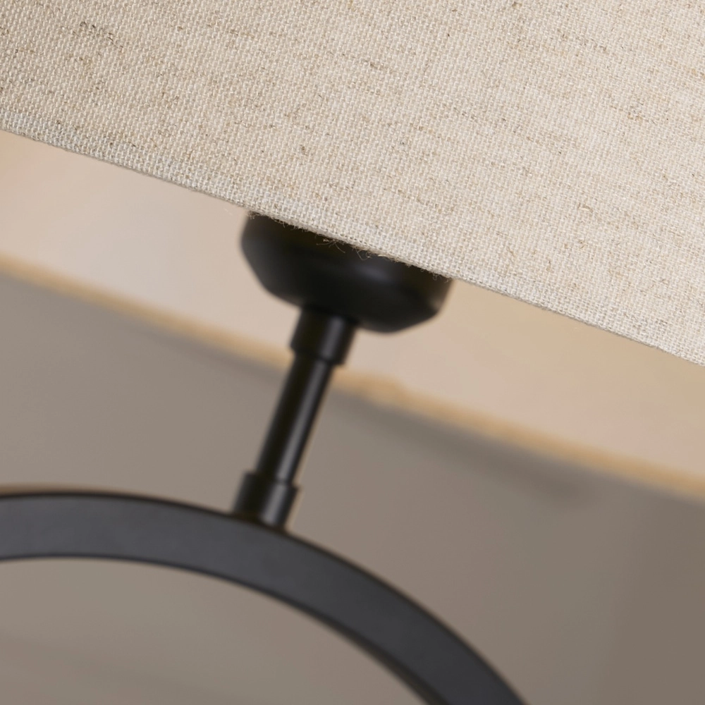 Lampe de table Elegant Noir avec teinte crème Searchlight 5053423305486