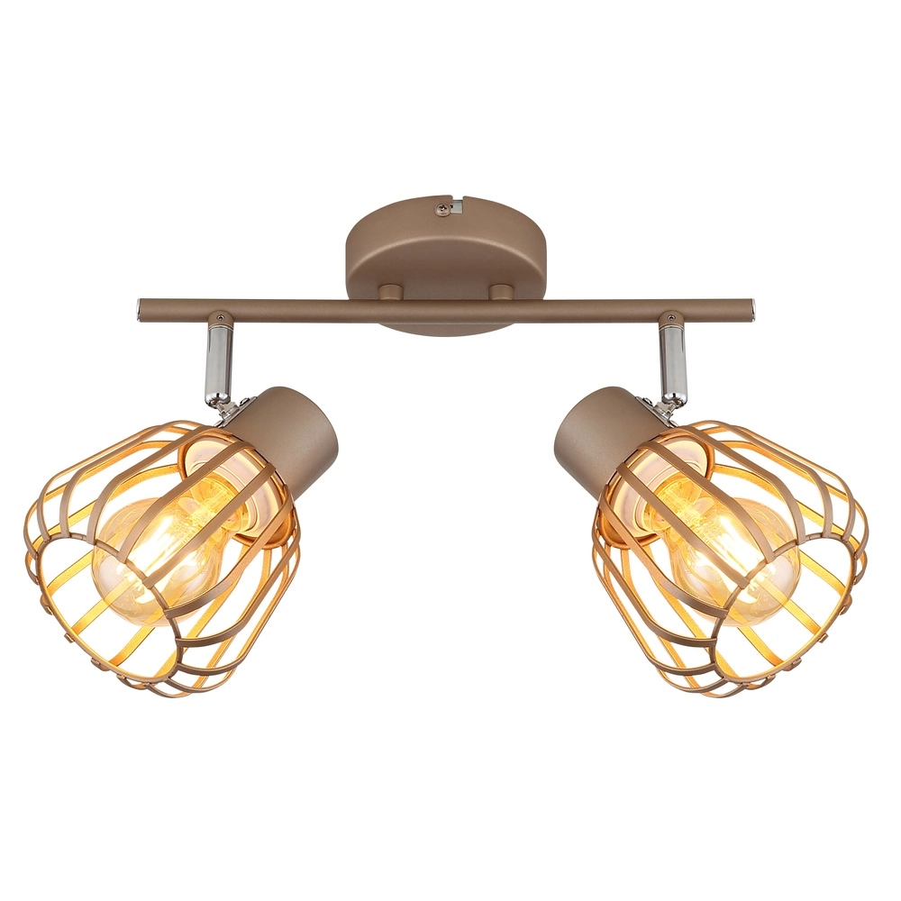 Lampe de plafond Olin 2-café marron clair Globo 9007371586578