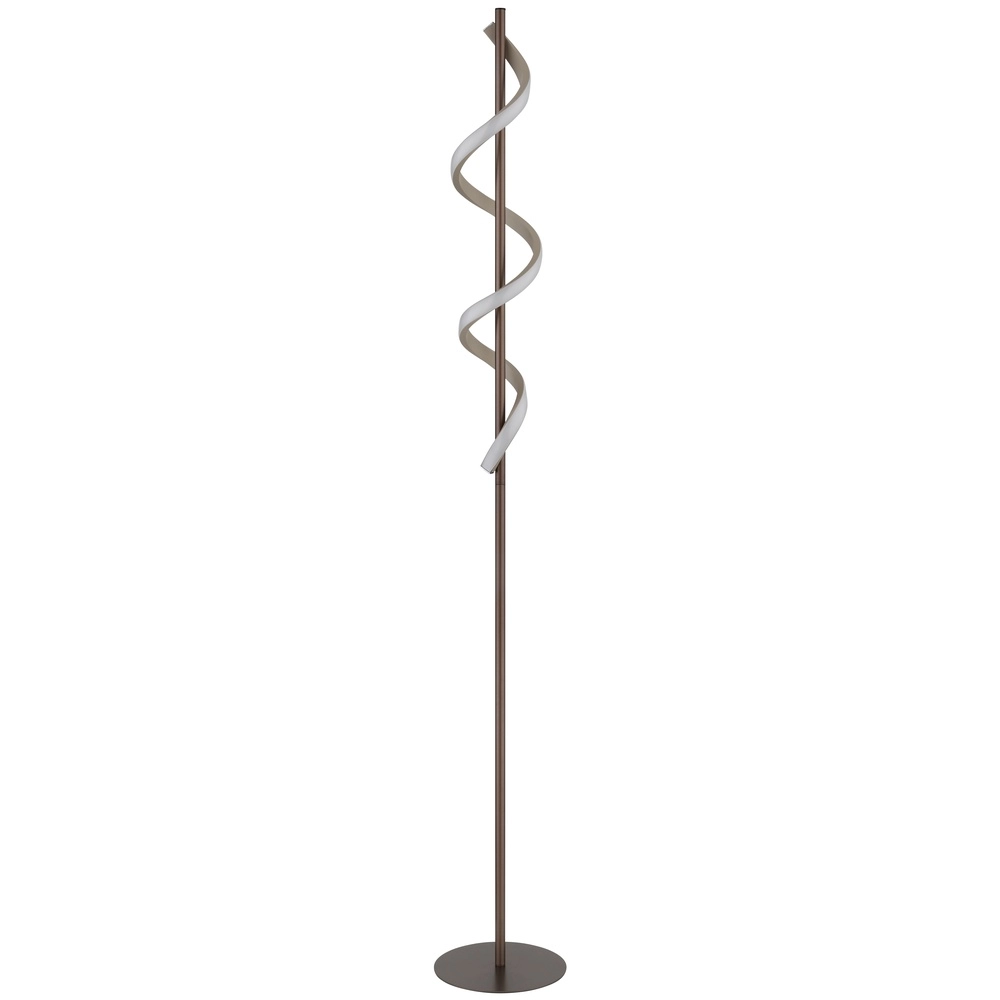 Lampe de pied Spiro bronze avec brun sable Globo 9007371590315
