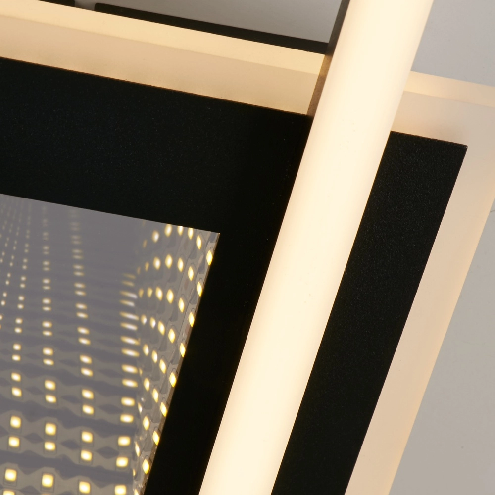 Plafonnier Quadrate gris argenté Searchlight 5053423303628