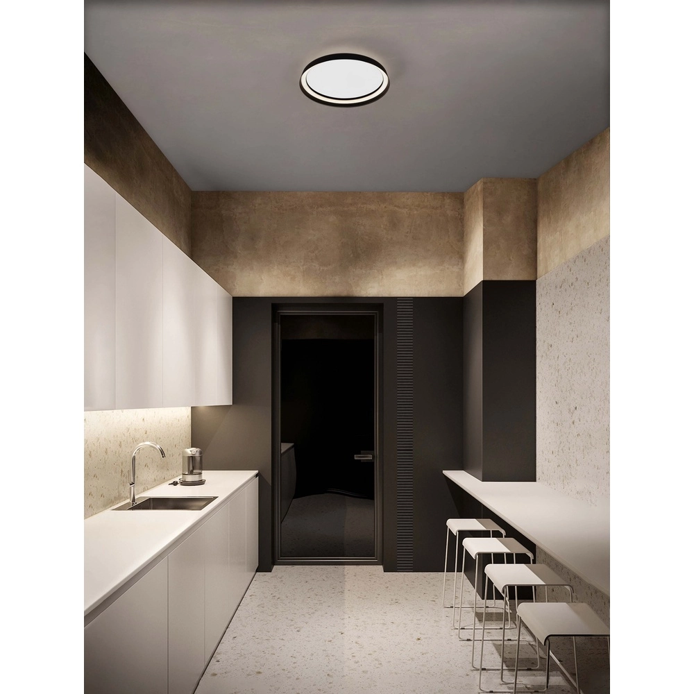 Plafonnier design Ormi Ø 45cm noir Lyora 5212017463098