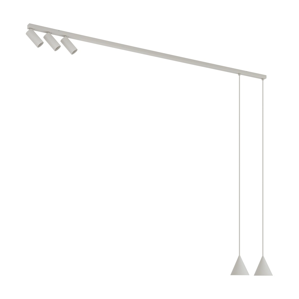 Lampe de plafond et suspension Fourty gris Lyora 5903139114516