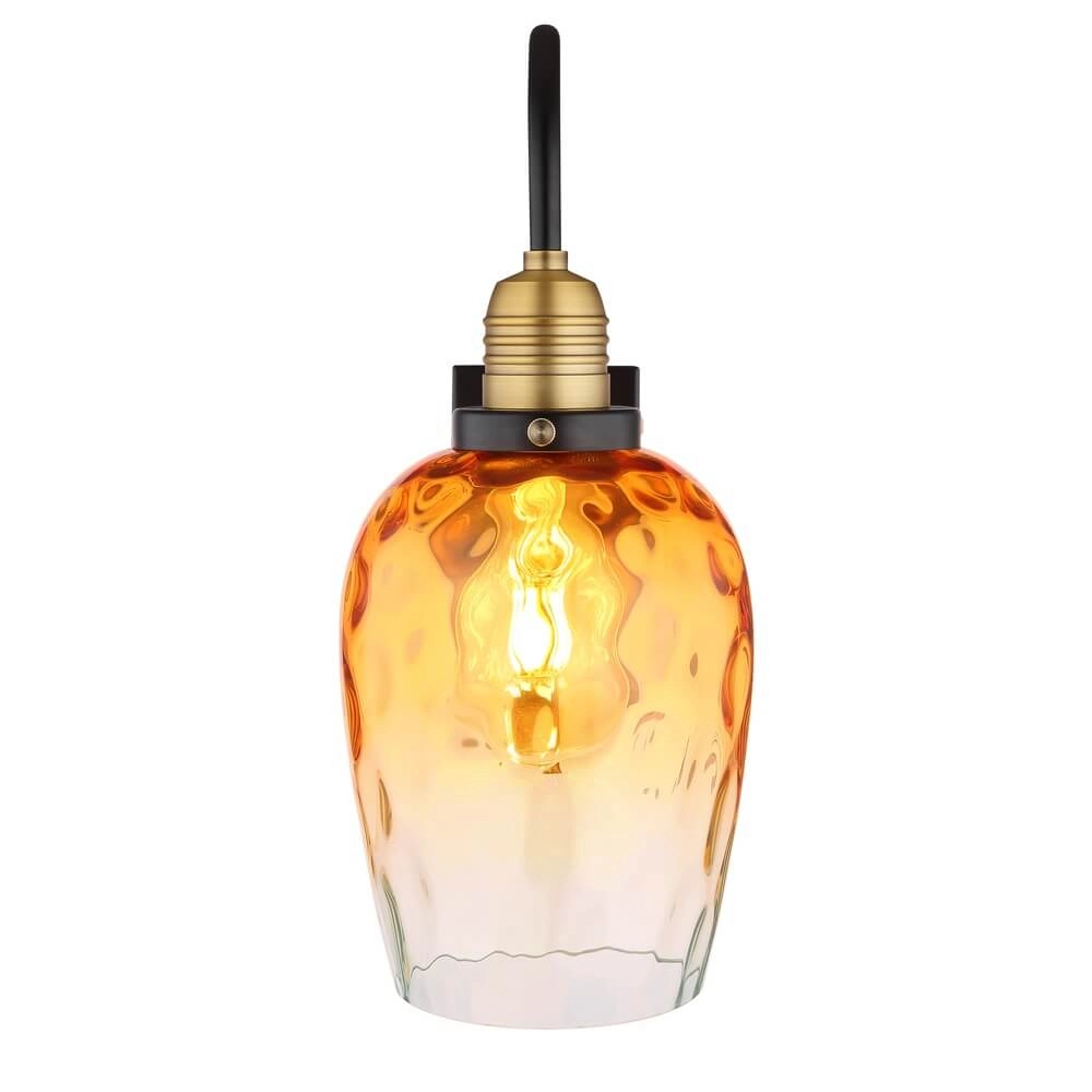 Applique murale Salvy Nid d’abeille en verre ambré Globo 9007371451609