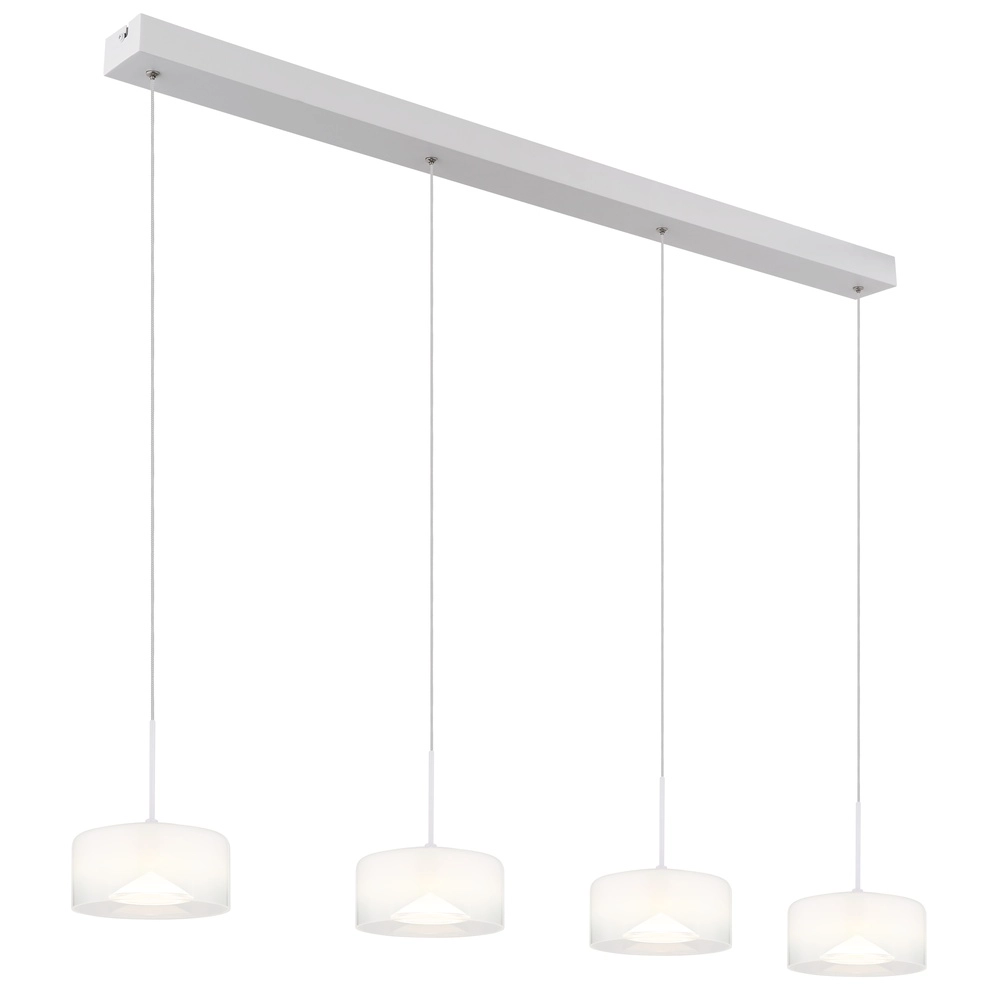 Lampe pendante de conception Belinda Blanc à 4 lumières