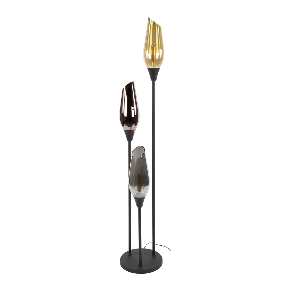 Lampe de pied en verre Cocoon 3x E27 - 168cm Lyora 8716803511866