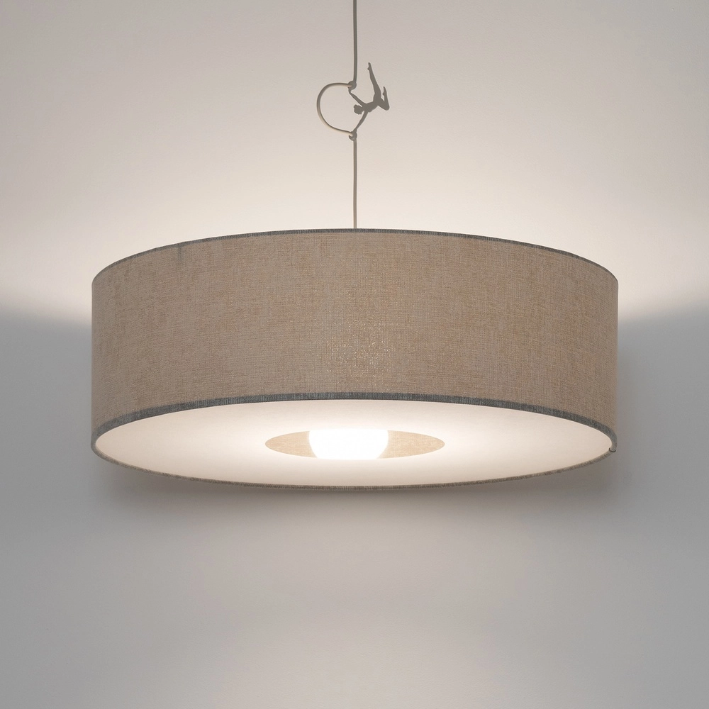 Lampe suspendue Cedro brun sable Ø 65cm Lyora 5903139116664