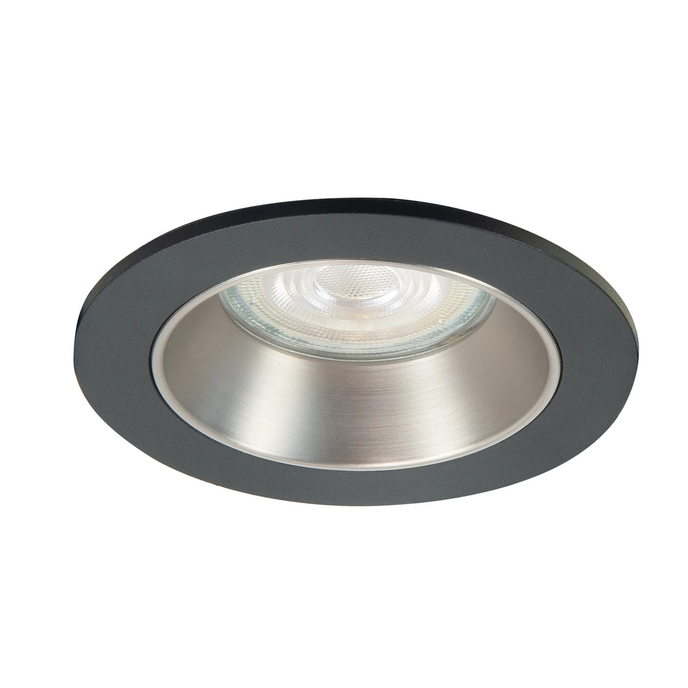 Spot de design Downlights noir avec nickel Ø 9,4cm