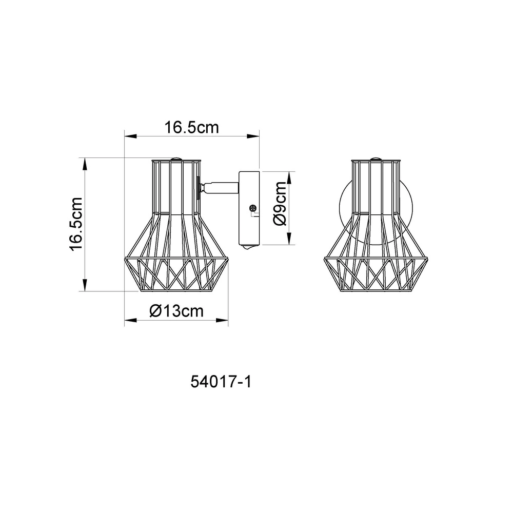 Lampe murale Priska Noir Globo 9007371412167