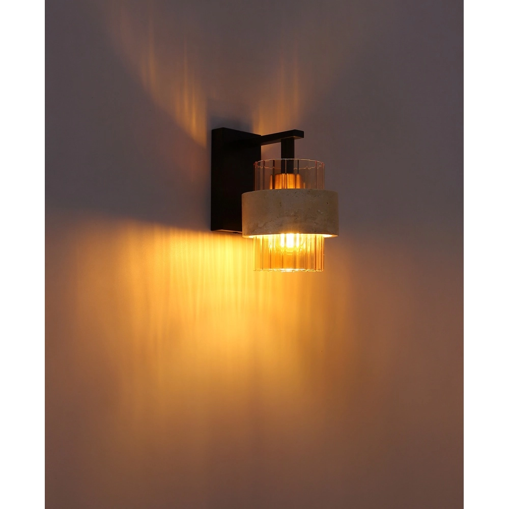 Lampe murale Daren noir avec marbre Globo 9007371589661