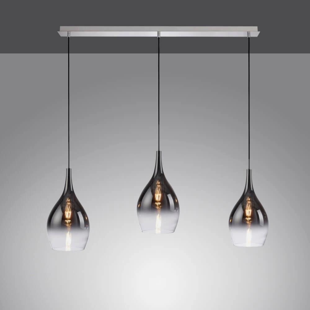 Lampe suspendue moderne Pilua 3 lumières droites Paul Neuhaus 4012248366103