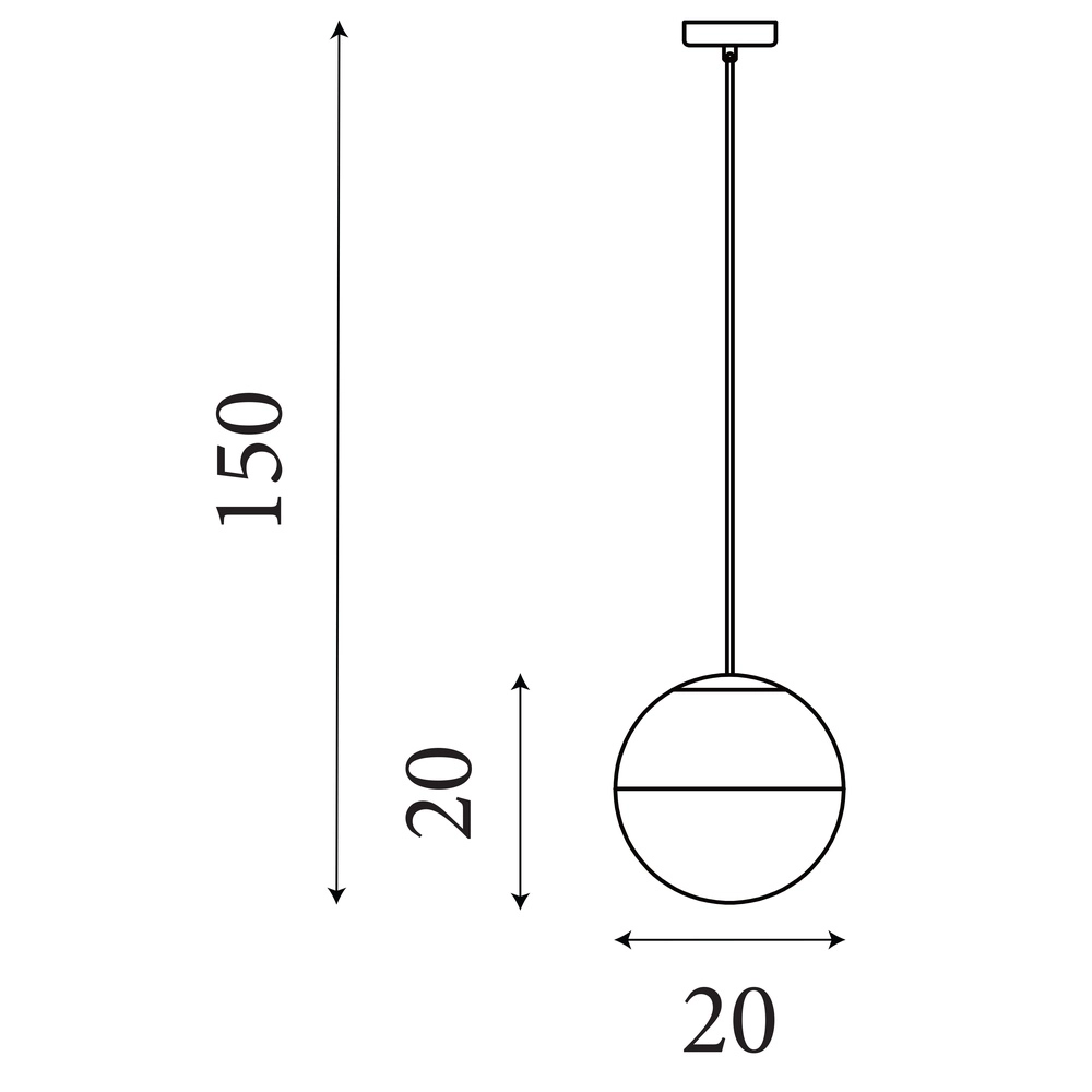 Suspension design Endor Ø 20cm or et verre blanc Searchlight 5053423260655