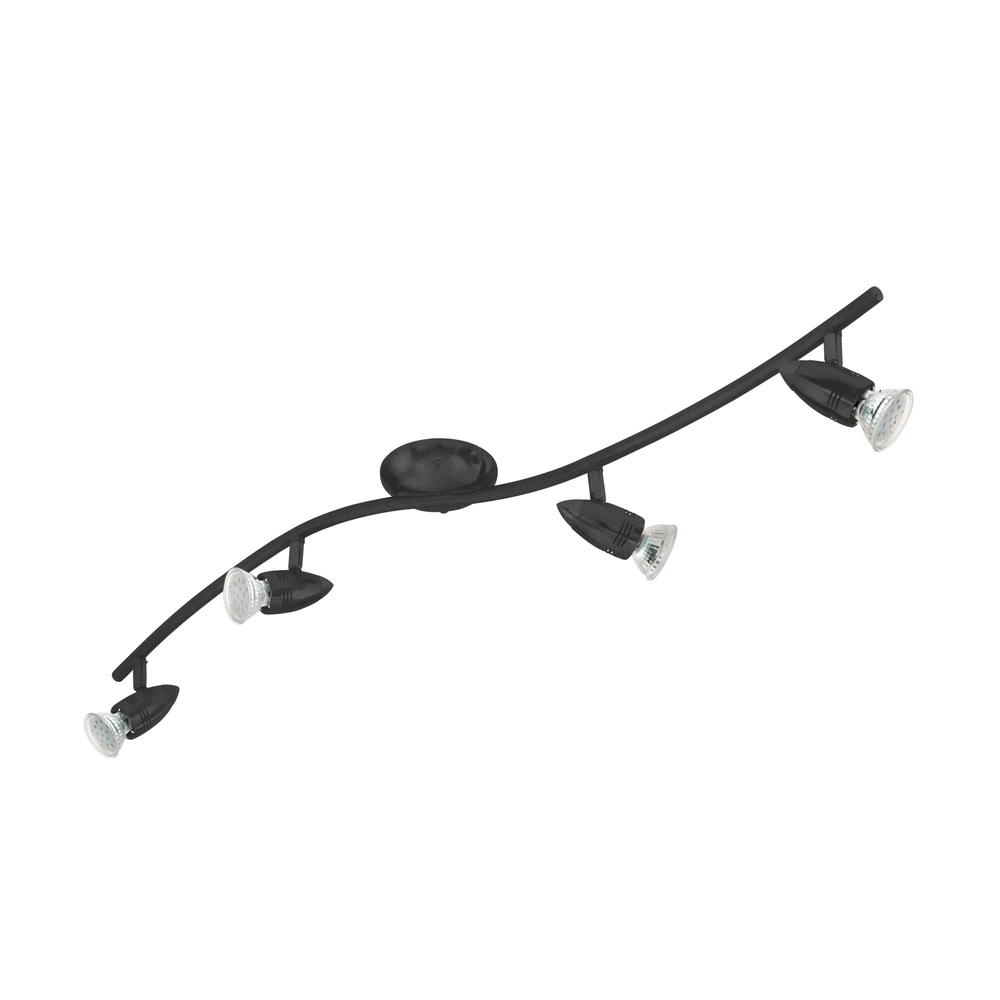 Emplacement monté en surface Magnum-Led Noir à 4 lumières