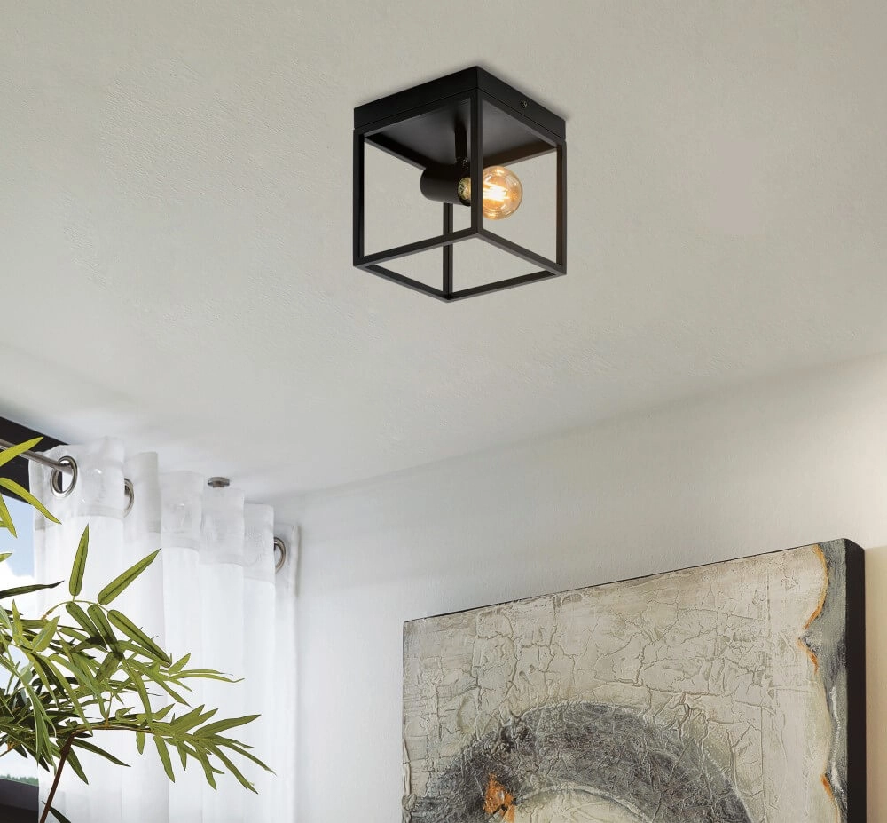 Plafonnier noir Silentina 1 lumière Eglo 9002759983314