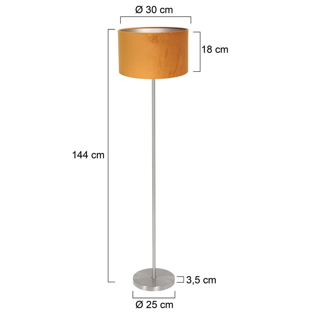 Lampadaire Noor avec capuchon doré Steinhauer 8712746182255