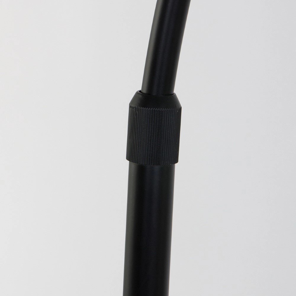 Lampe à arc Stresa noir avec abat-jour uni blanc Steinhauer 8712746106619