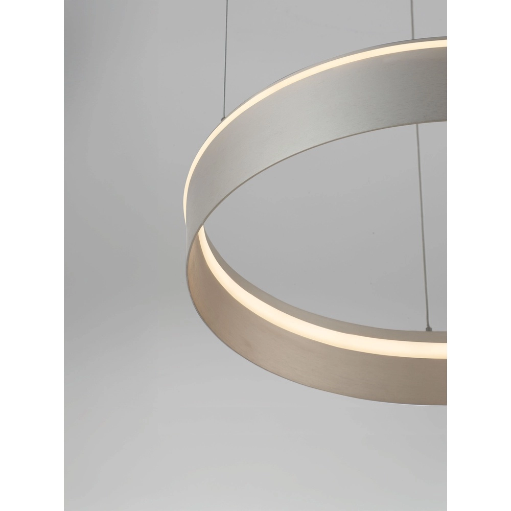Lampe pendante moderne Olivia nickel Ø 60cm Lyora 5212017494214