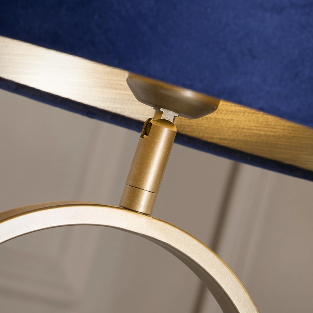 Lampe de table Modish bronze avec capuchon bleu Searchlight 5053423306339