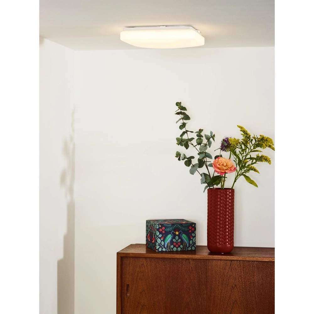 Lumière carrée au plafond Otis 28 cm de blanc Lucide 5411212791344