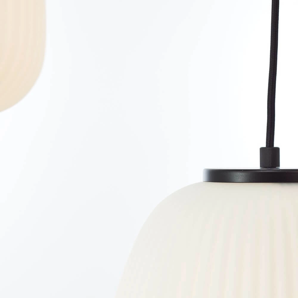 Lampe suspendue Kaizen noir avec blanc Ø 35cm Brilliant 4004353447198
