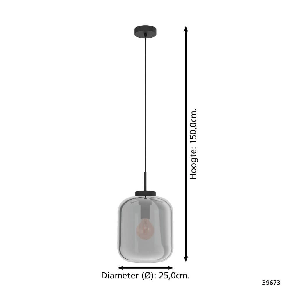 1-light hanging lamp Bulciago black Stars of Light 9002759396732