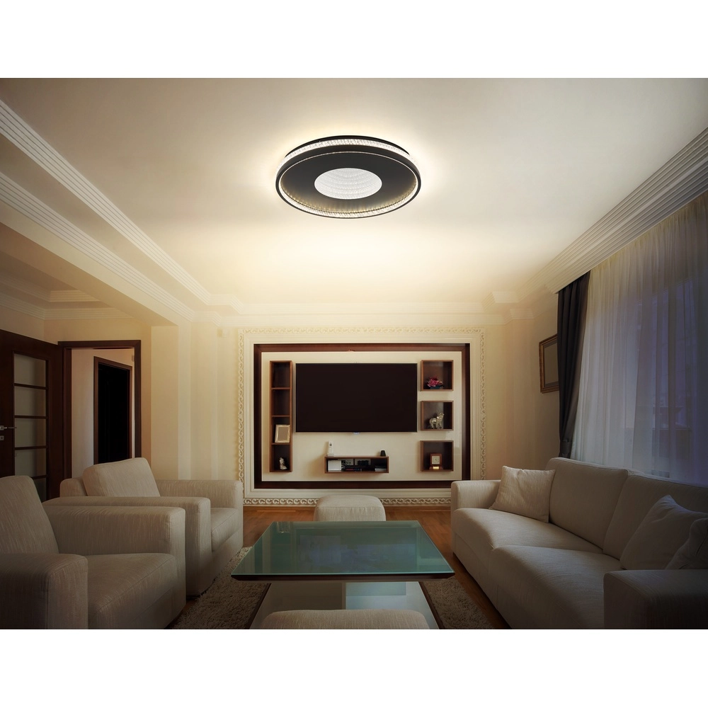Éclairage de plafond Shirley noir avec du cristal Globo 9007371575299