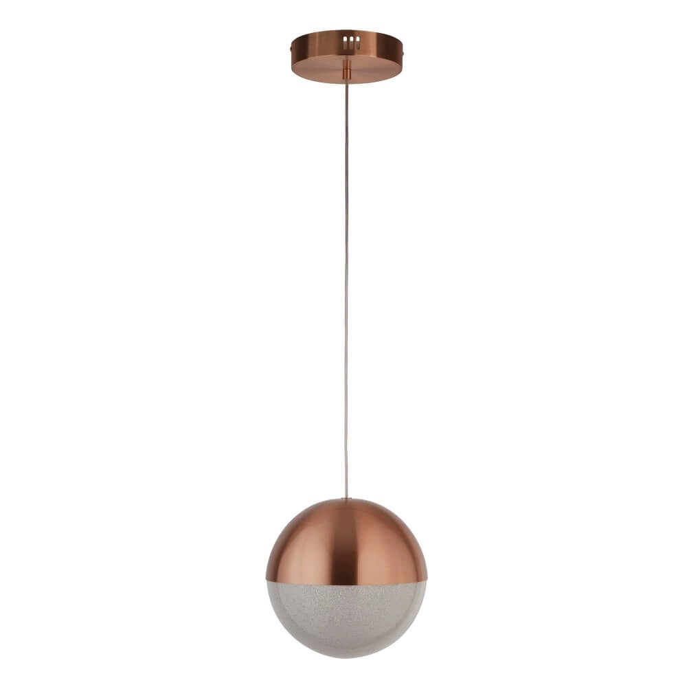 Lampe suspendue 1 lumière Marbles Cuivre rouge