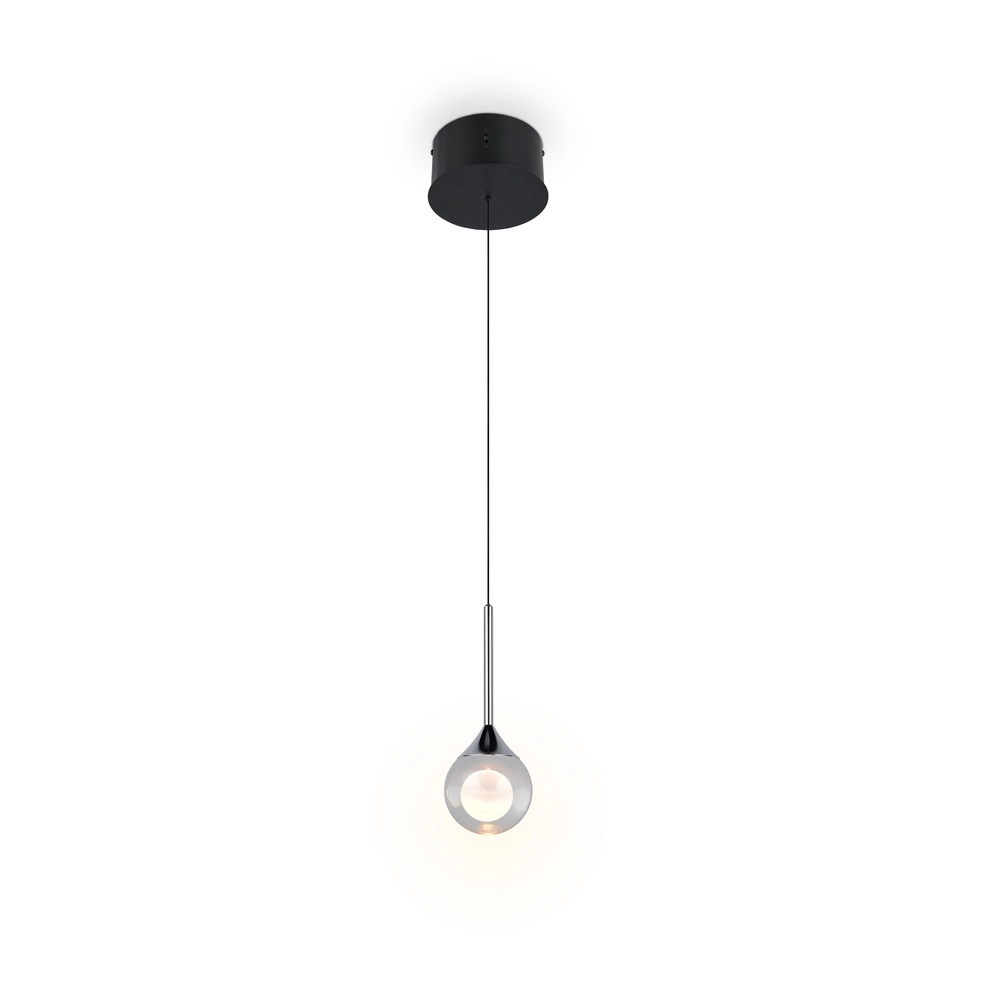 Lampe pendante moderne Calista Single chrome