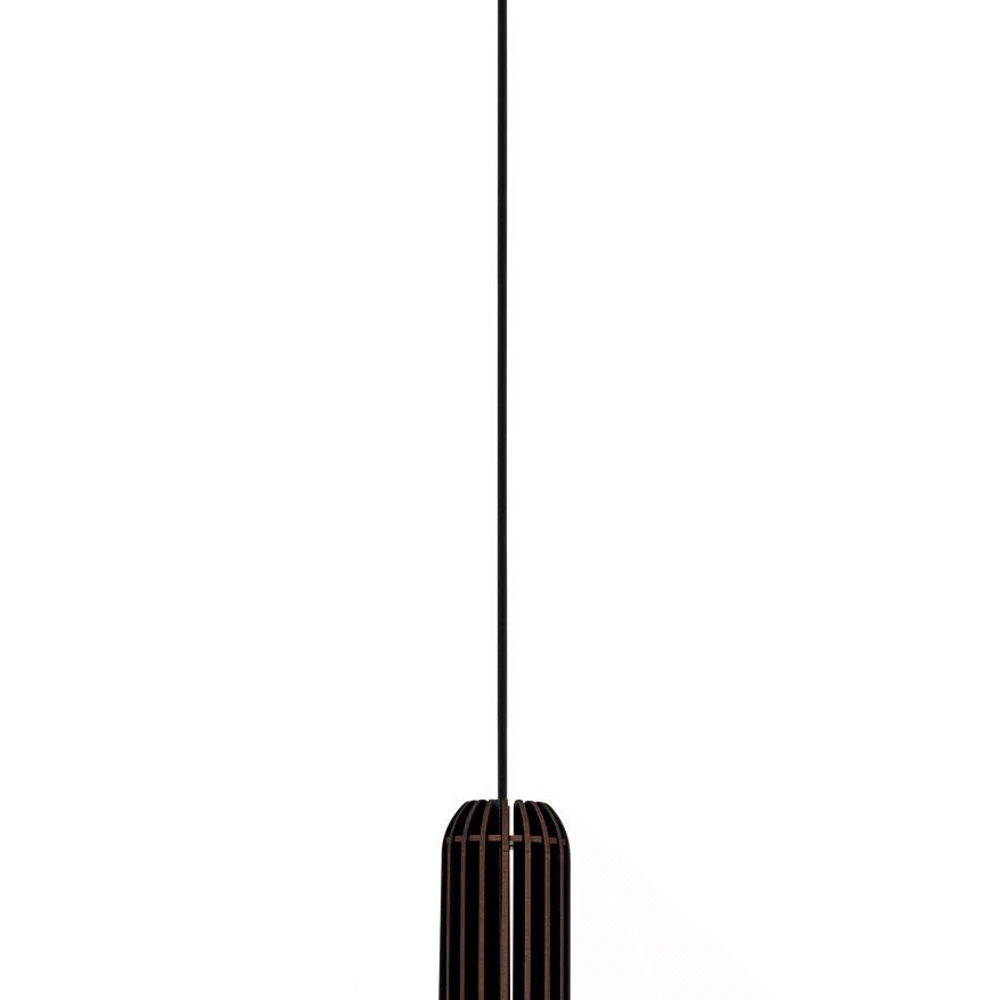Lampe à suspension en bois noir Velasco Ø 31 cm Eglo 9008606224067