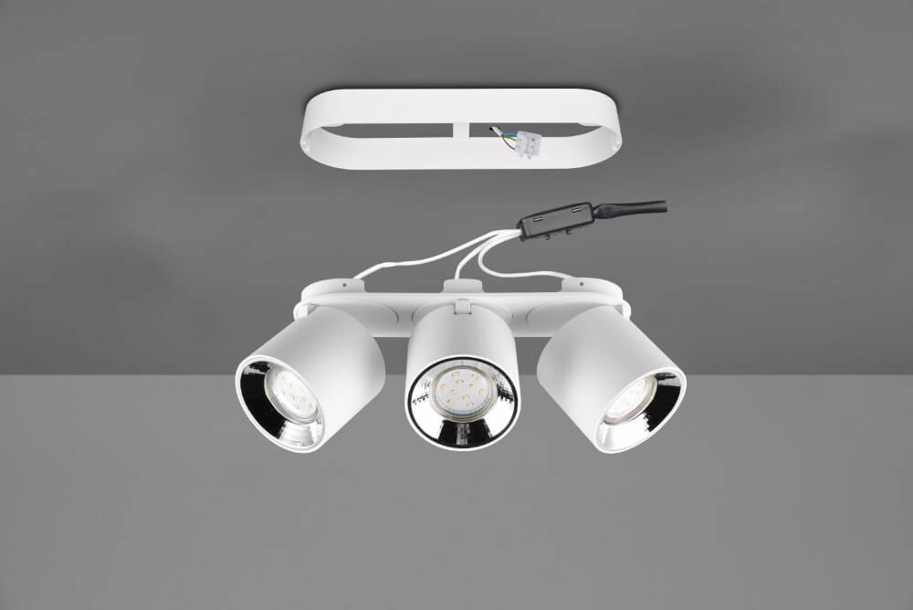 Plafonnier Guayana 3 lumières blanc Trio 4017807573985