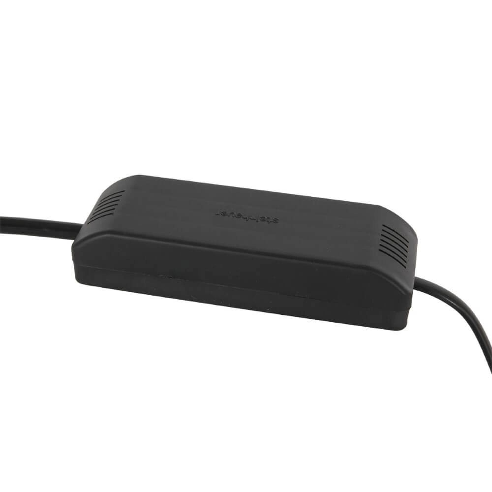 Lampe de table noire Ancilla avec verre fumé Steinhauer 8712746146790