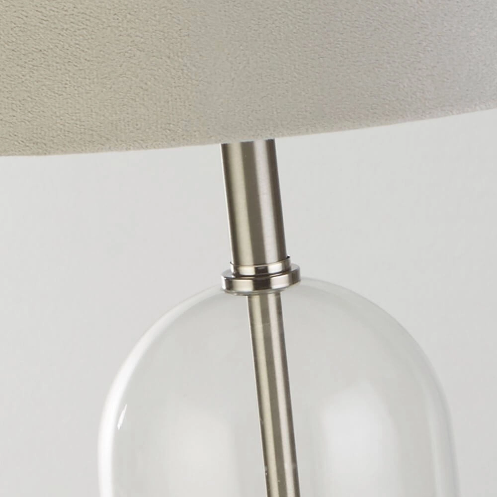 Lampe de table Oxford avec capuche grise Searchlight 5053423256894