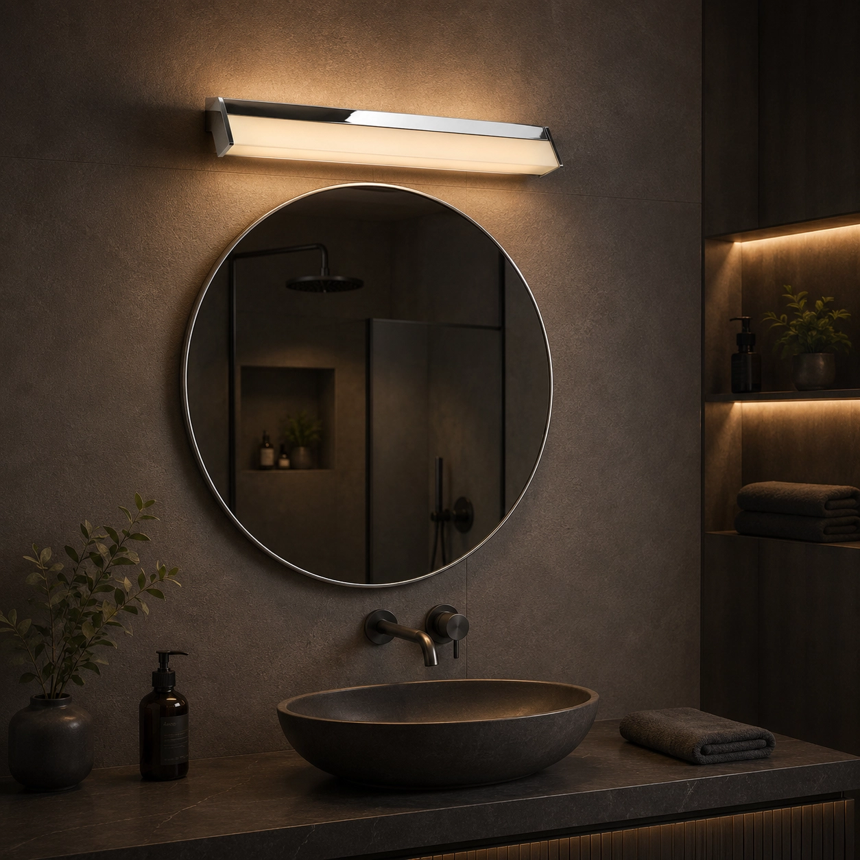 Applique miroir Mirror 88 cm chromé
