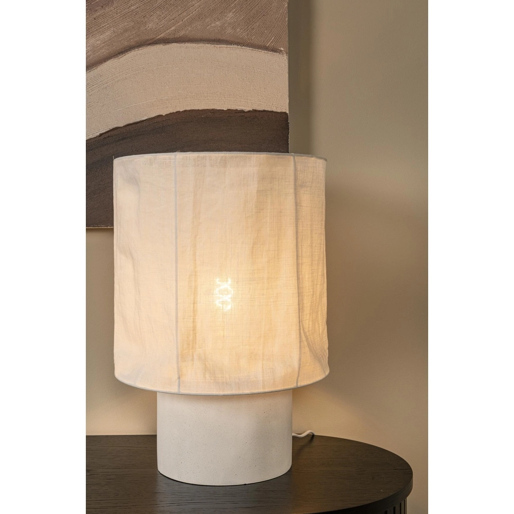 Lampe de table Tissaja Ø 35cm de blanc Lucide 5411212061621