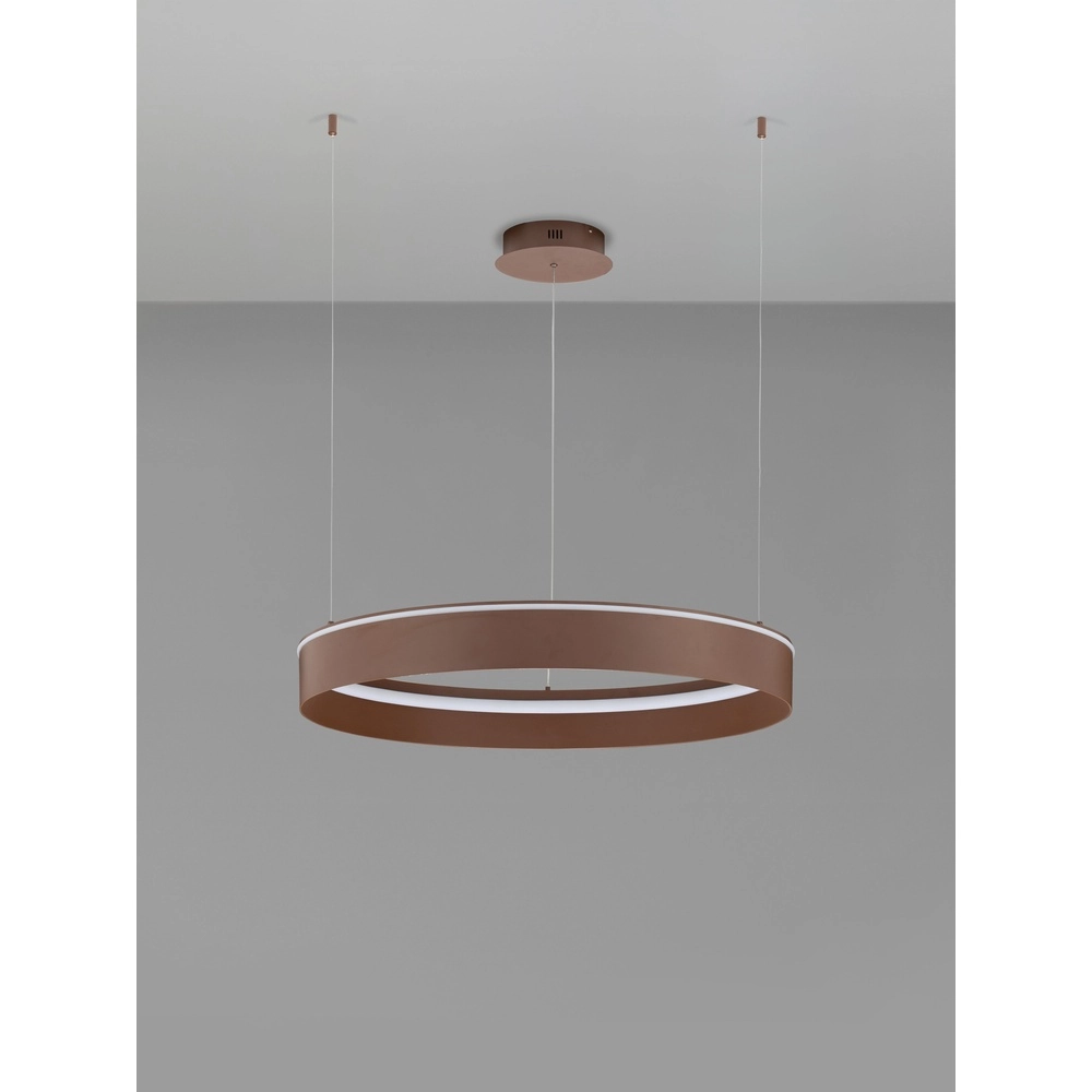 Lampe pendante moderne Olivia marron Ø 78cm Lyora 5212017494252