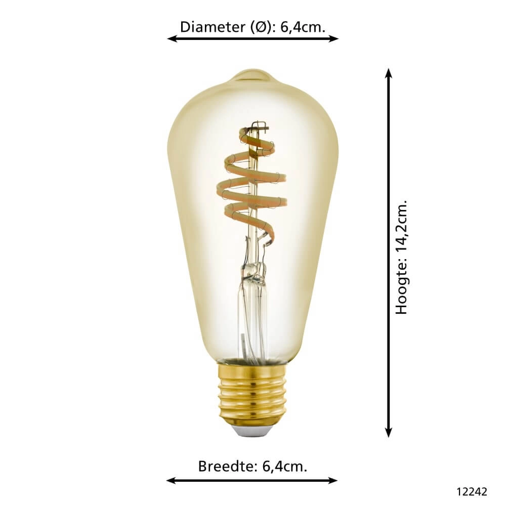 Ampoule de lampe LED Zigbee - E27 - 4.9 watt - 2200-6500K - ST64 Eglo 9002759122423