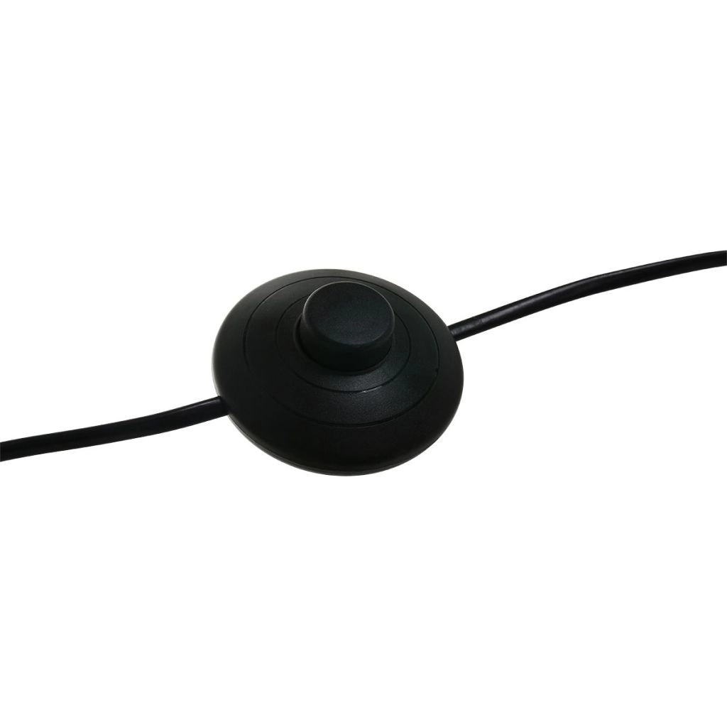 Lampe à arc noir Solva avec une teinte blanche Ø35cm Steinhauer 8712746185256