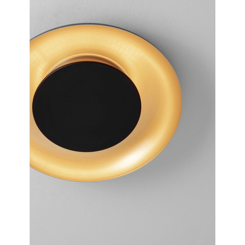 Plafonnier design Epos Ø 40cm noir avec or Lyora 5212017463203